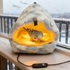 Heated Bird House Plush Nest Hammock Bird Bed Warmer for Lovebird Conure Canary Bunny Guinea Chinchilla Parakeet Cockatiel
