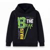 Kids Boys Girls Pullover Hoodie, Casual Break The Rules Graphic Long Sleeve Hooded Sweatshirt, Comfortable Soft Streetwear Top for Daily Wear 2-12 Yea