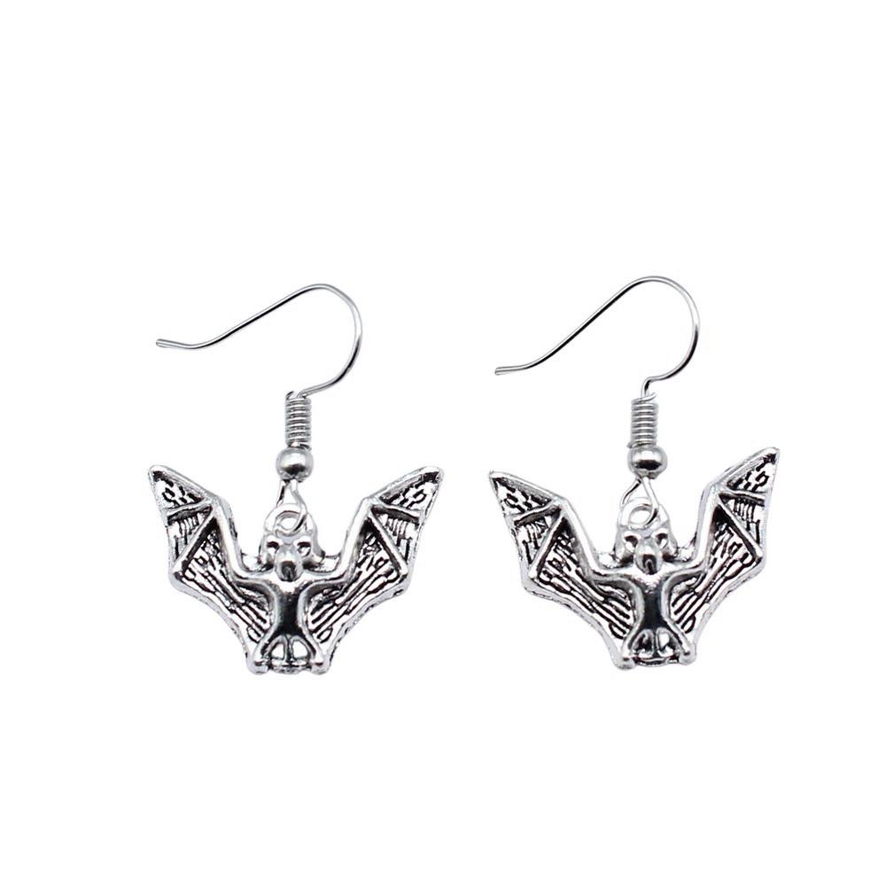 

Gothic Spider Charm Dangle Earrings Halloween Horror Arachnid Drop Earrings Dark Punk Goth Jewelry A28-1pair-17x23mm