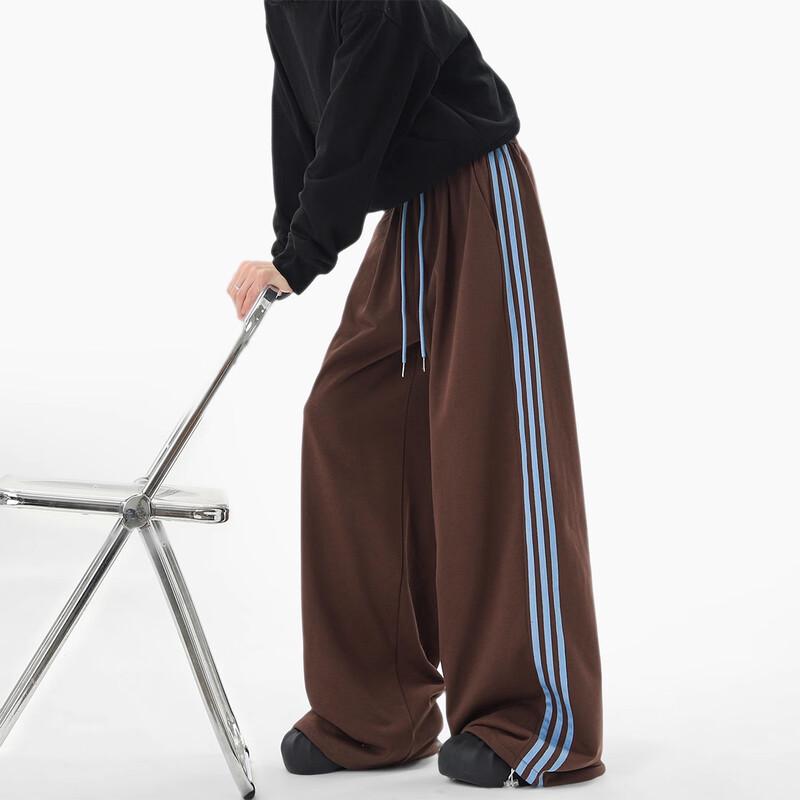 BWKA Унисекс Ретро Полосатые Широкие Спортивные Штаны