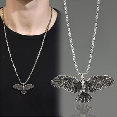 Simple Crow Raven Eagle Men'S And Women'S Pendant Necklace Gift