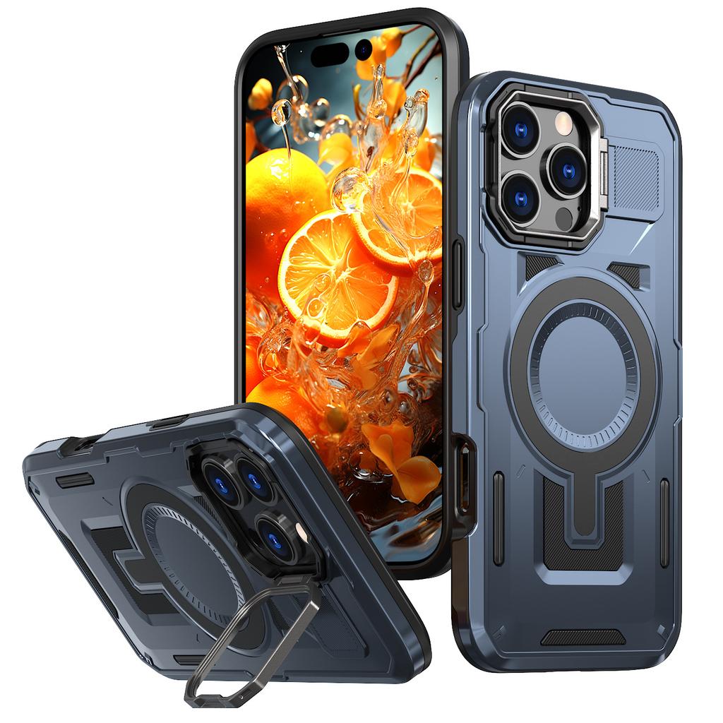 New Product for IPhone16Pro Mobile Phone Case Magnetic Lens Holder Two-in-one Anti-fall Armor S25 Protective Cover