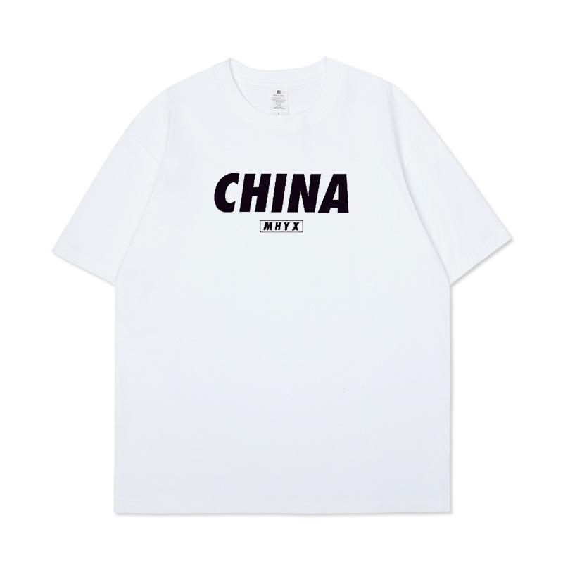 S1120524 Хлопковая футболка с короткими рукавами и принтом CHINA подходящая как для мужчин так и для женщин S 2289₽