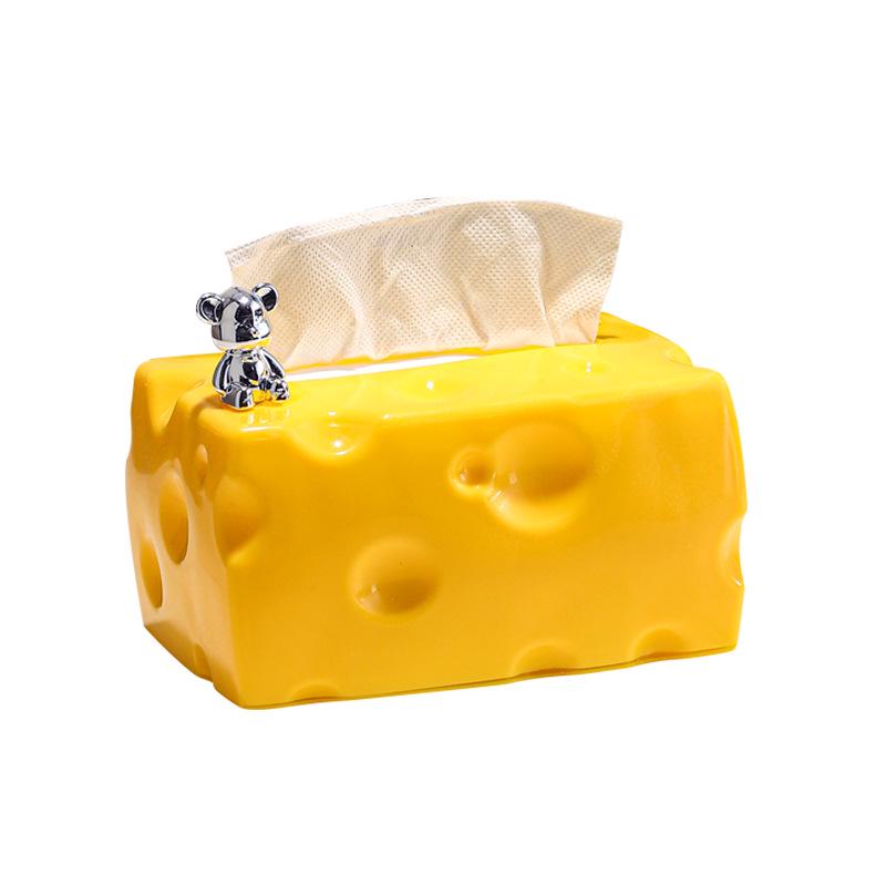Modern Luxury Tissue Dispenser: Cheese Paper Towel Holder for Living Room and Dining Table Decor