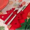 12Pcs Mixed Colors Christmas Knife and Fork Holder Elk Xmas Tree Pocket Cutlery Bag Cookware Organizer Table Decor Christmas