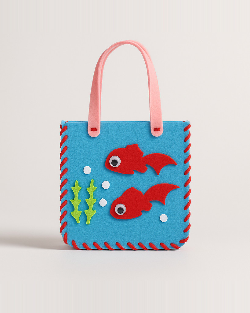 Girls Creative Materials Handmade DIY Bag Non-Woven Fabric Handbags Kindergarten Children's Hand-sewn Bags Educational  Toys