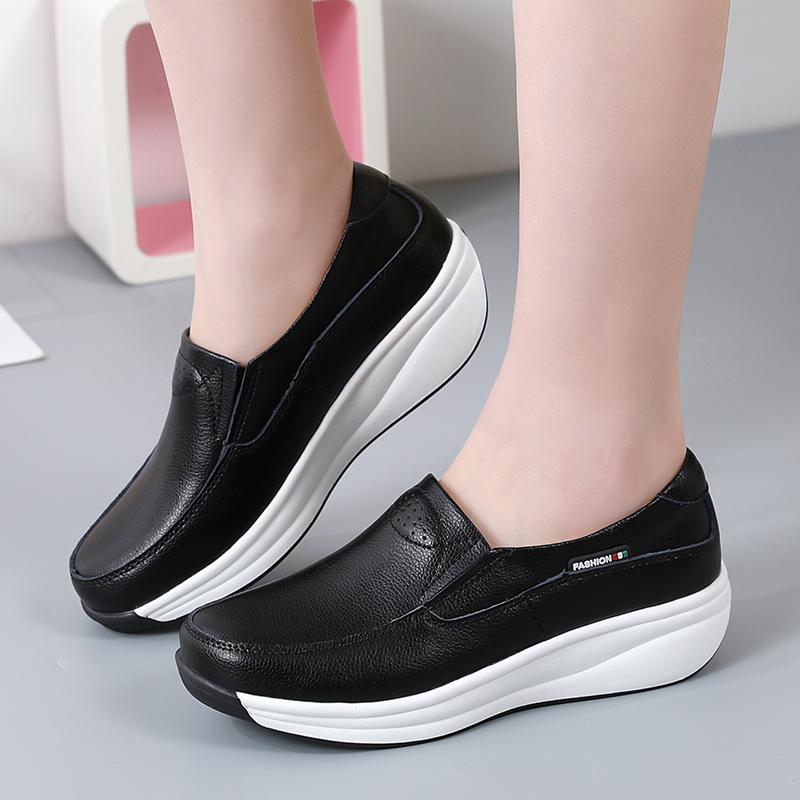 Dámske topánky na platforme Kožené mokasíny Veľkosť 35-40