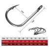 100 PCS Fishing Hooks Stainless Steel Incisive Barbed Fishing Circle Hook Set Fishing Tackle