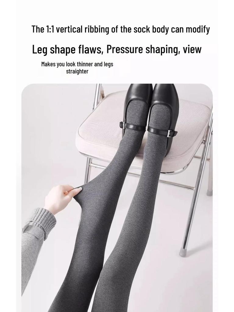 Women's 2025 Striped Leggings: Thick, Warm, Slimming One-Piece Pantyhose for Autumn/Winter.