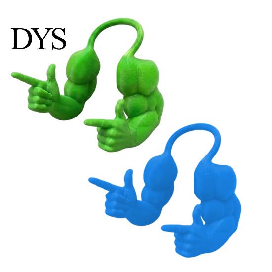 Humorous Pet Accessories 2Pcs Funny Cat Muscle Arms, Hilarious Cosplay 3D Printed Comfortable Costume Peace Gesture Lightweight Shoulder Attachment