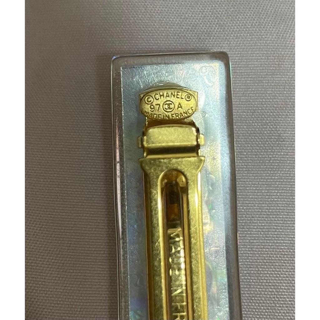 Used CHANEL Hologram Barrette Coco Mark Vintage