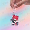 Cute Anime Girl Kasane Teto Keychain Accessories Bag Kawaii Manga Key Ring Chains Jewelry Fans Friends Birthday Gifts