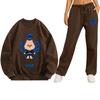 Stray Kids SKZ HAN Briefdruck Hoodie Jogginghosen Set Lockerer Sitz Paarkleidung
