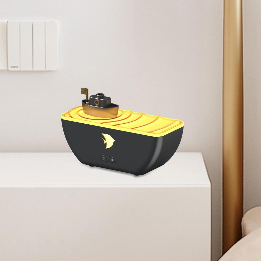 Aroma Diffuser Colorful Night Light Silent Ship Shaped 300ml Oil Diffuser Humidifier Air Diffuser for Women Bedroom SPA Mom Home