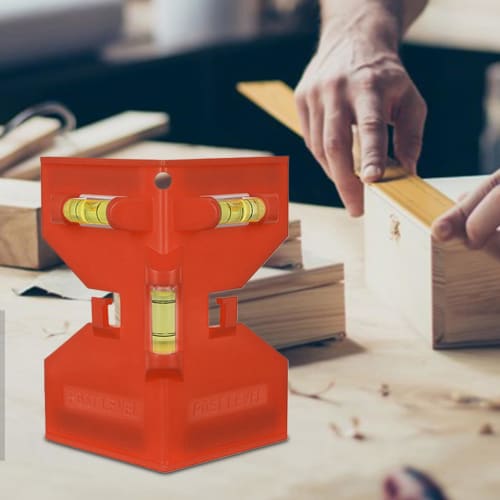 Level, Post Level, for Plumbing, Built-in Magnet, 3-Bubble Measurement (Horizontal/Vertical), ABS Impact-Resistant Material, 72g, Attaches To Wood and