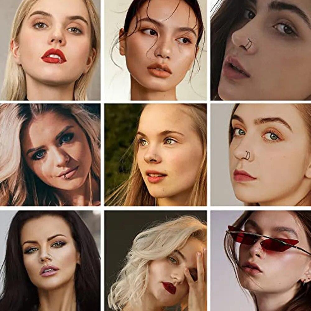 Stainless Steel Double Helix Nose Hoop Ring for Women Creativity Pircing Nariz Tragus Cartilage Ear Piercing Unisex Gift