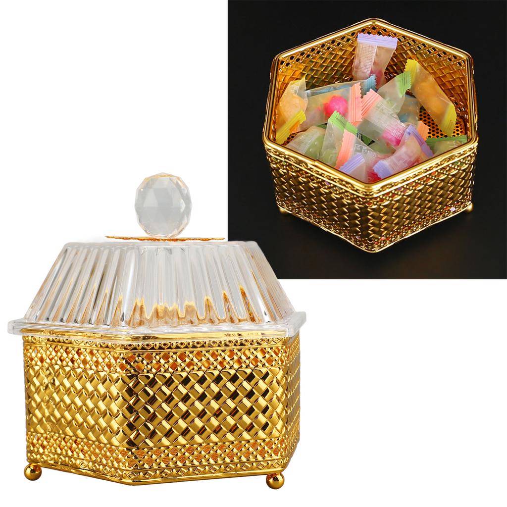 Dekorativní dóza Retro Vynikající Kov Akryl Cukrovinka s víkem na Párty Banket