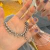 Women Exaggerated Fashion Personality Rhinestone Butterfly Cross Bracelet Hand Jewelry