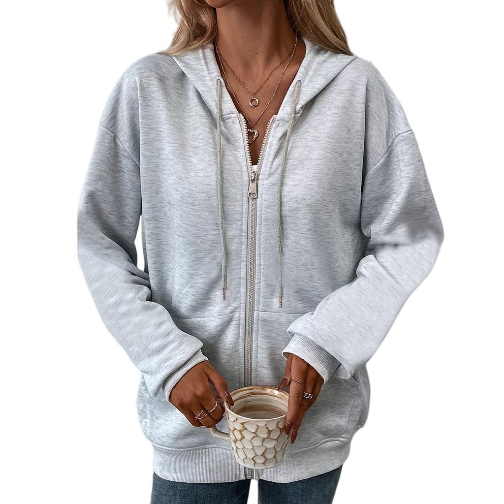 Women Hoodies Half Zip Up Long Sleeve Casual Pullover Tops Oversized Side Split Fall Hooded Sweatshirts