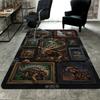 Prehistoric Creatures Pattern Rug Floor Mat for Living Room or Bedroom Soft and Comfortable Carpet a Gift for Birthday and Holiday.