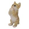 Ubia Mini Begging Brown Tabby Cat, 4 X 2.5 X 6.8 Cm, Doll Figurine, Animal Ornament, Garden Decor, Realistic, Cute Cat, H20485-1