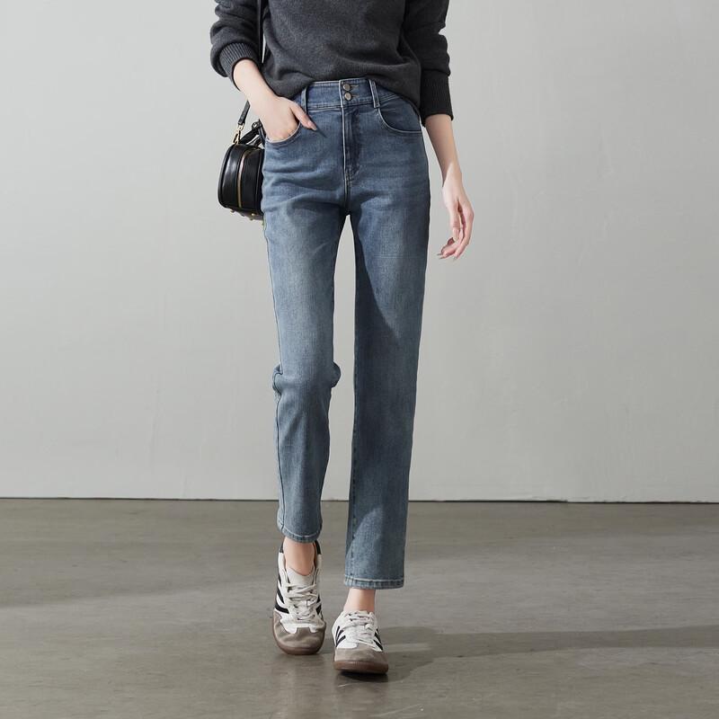 SOFSIL Women s High-Waist Double-Breasted Skinny Jeans 27/M