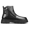 Herren Echtleder Retro Schlichte High-Top Dicksohlige Freizeitschuhe Stiefeletten