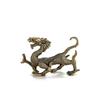 Four Mythical Beasts Brass Decor: Azure Dragon, White Tiger, Vermilion Bird, Black Tortoise - Chinese Style for Study, Living Room, or Office
