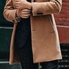 Trench Coat Single-breasted Turn-down Collar British Style Formal Thermal Men Coat for Autumn