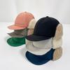 Damen- und Herren-String-Fleece-Ballkappe mit Ohrenklappen-Baseballkappe