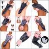 Bondage Leg/Arm Binder,Behind Back Straight Jacket,SM Leather Armbinder Restraint Slave Lockable Glove With Shoulder Straps
