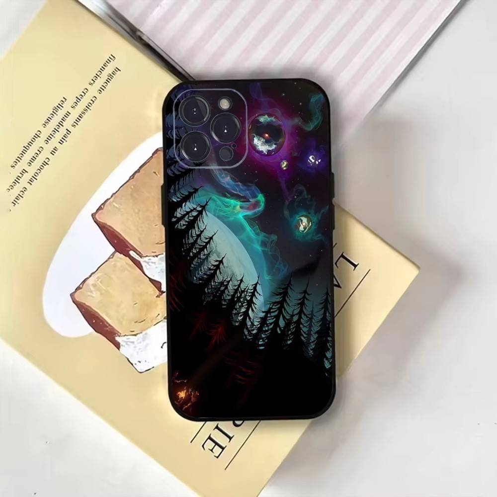 Game O-Outer Wilds Phone Case For iPhone17,16,15,14,13,12,11 Plus,Pro Max,Soft Black Cover