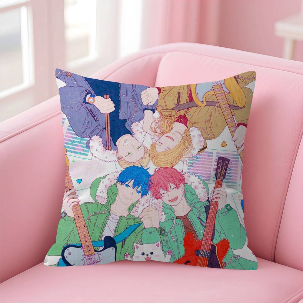 Given Manga Vai Receber Anime Cushion Cover Pillowcase Upholstery Sofa Throw Pillow Home Decor Pillowcas