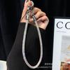Light Luxury Phone Lanyard New Simple Rhinestone Double Buckle Phone Pendant Keychain Anti-Lost Rope Fashion Hanging Chain Wholesale