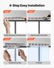 VEVOR Clear PVC Strip Curtain, 2.1 M Height X 1 M Width X 2 Mm Thickness, 7 PCS Walk In Freezer Cooler Curtain Strips