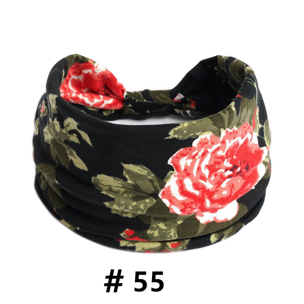 Tiaras Boho para Mulheres Algodão Tiara Larga Elástica Faixa de Cabelo Antiderrapante Treino Yoga Corrida Turbante Envoltório de Cabeça Acessórios de Cabelo