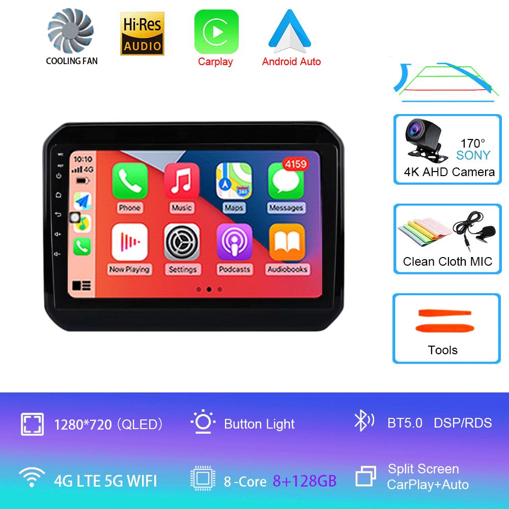 Cooling Fan Android 14 For Suzuki Ignis 2016 - 2020 GPS Screen Support Raer Camera Carplay BT Car Multimedia Radio Video Player
