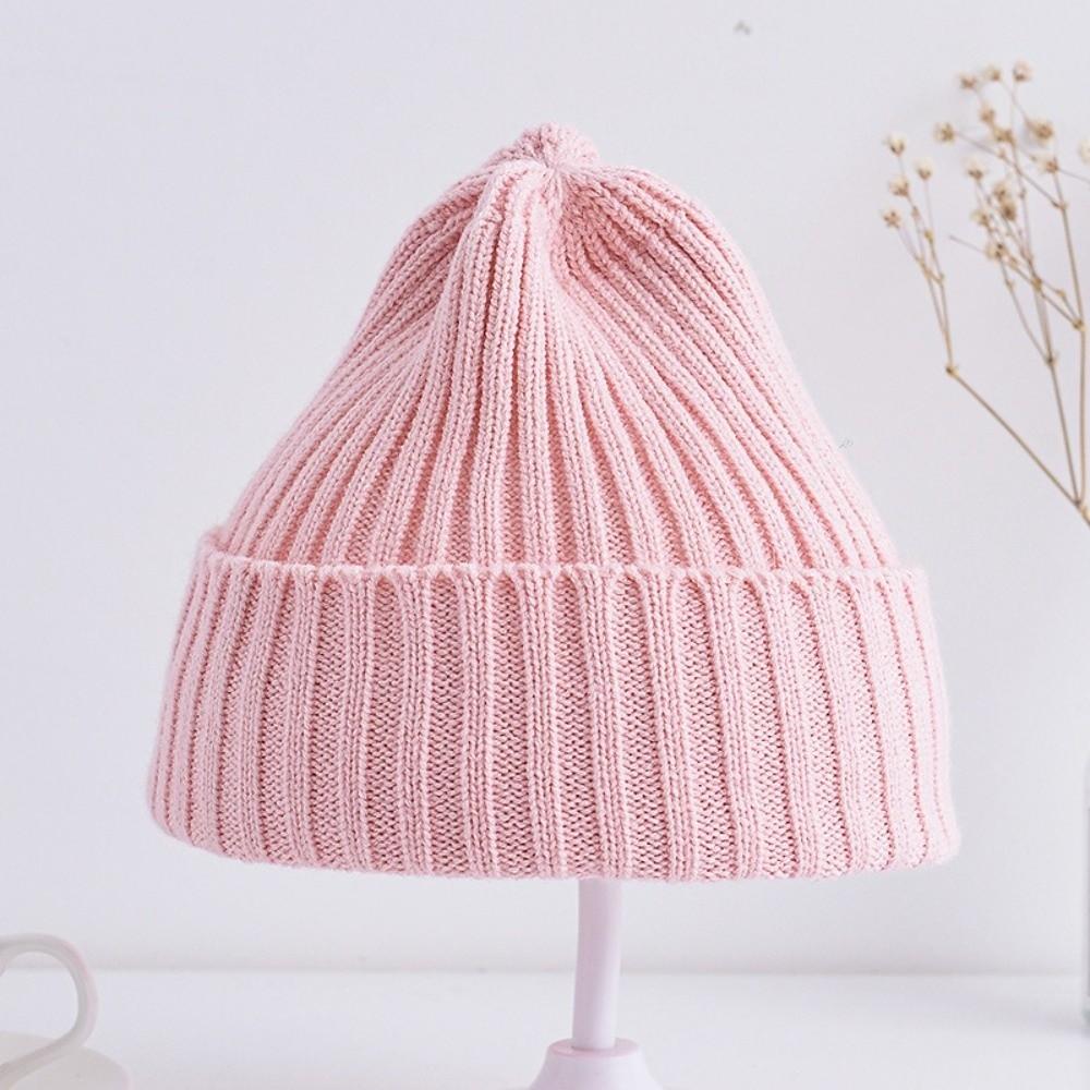 Korean Style Baby Knitted Hat Wool Pullover Cap Sweet Knitted Beanie Hat Winter