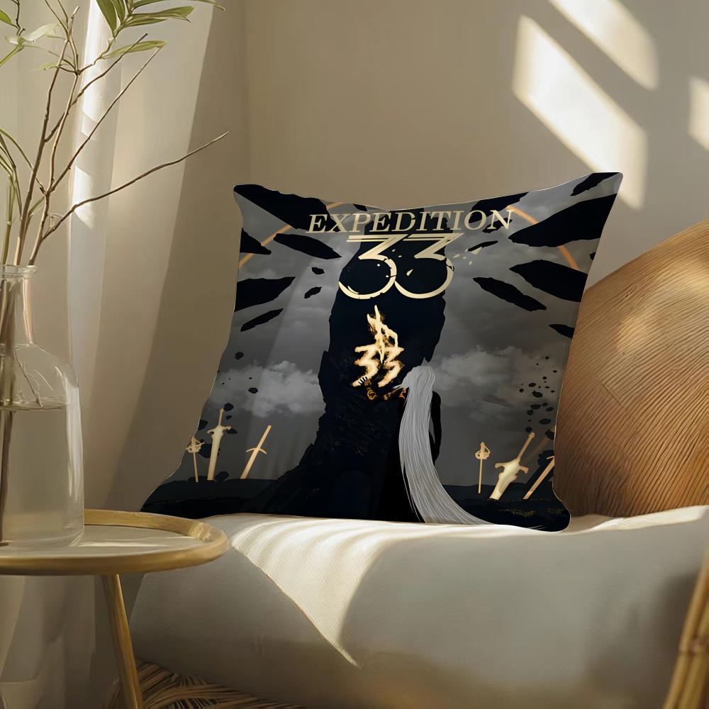 Awards Game Clair Obscur Expedition 33 Art Pillow Case Pattern Printed Pillowcase For Living Room Sofa Cushion Cover