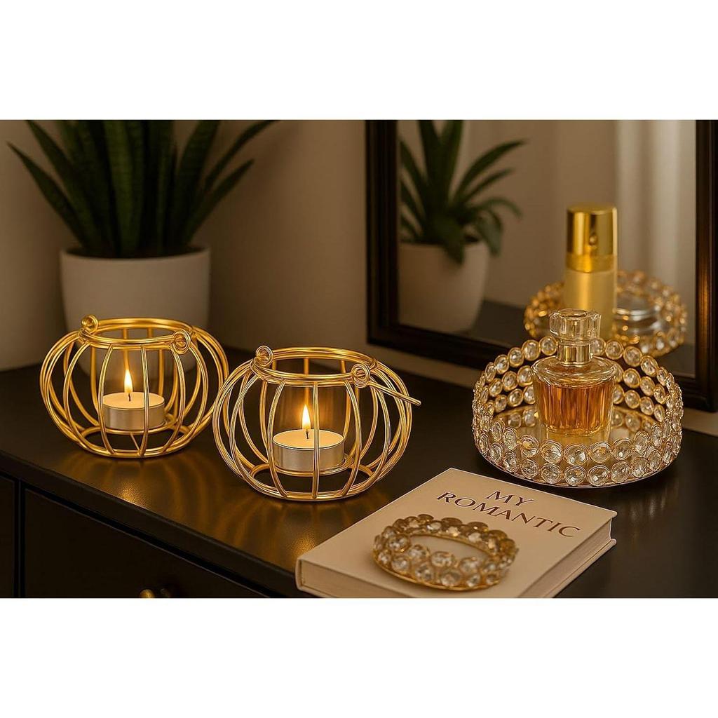 Hanging Diya for Diwali Decoration | Glass Tea Light Candle Holder | Home Decor Accent for Festivals | Return Gift for Housewarming