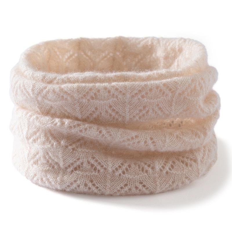 Cashmere Neck Warmer: 100% Pure Cashmere, Hollow Knit, Fashionable Warm Scarf