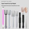 Enhanced Cat Eye Press-On Nails Set with Magnetic Pen and Flower Design
