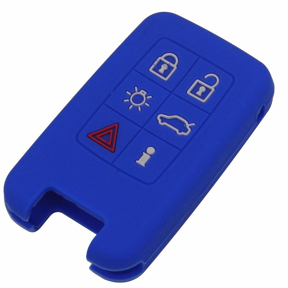 Jingyuqin Silicone 6 Pulsanti Smart Custodia per Chiave Telecomando Fob Cover Styling Per Volvo S60 S80 V70 XC60