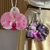 Creative Simulation Flower Orchid Lily Keychain Backpack Decoration Colorful Simulation Flower Keyring Gifts Flower Bag Pendant