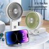 Portable USB Rechargeable Handheld Desk Fan & Phone Holder