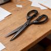 Large-sized Rust-proof Stainless Steel Black-edge Scissors, Household Non-stick Adhesive Scissors, Kitchen and Office Paper-cutting Scissors