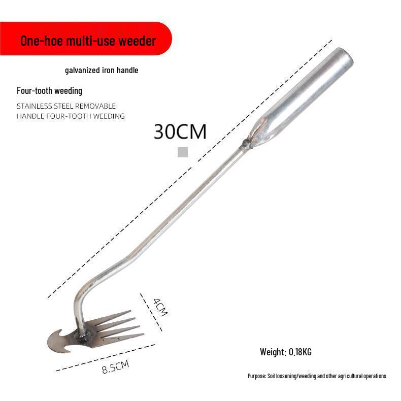 Manganese Steel Weeding Tool: Root Removal, Soil Loosening, Multifunctional Shovel for Gardening and Planting.