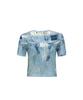 ADSB ANDERSSON BELL (Essential) Daniel Denim Print T-Shirt Atb1133W(Denim Blue)