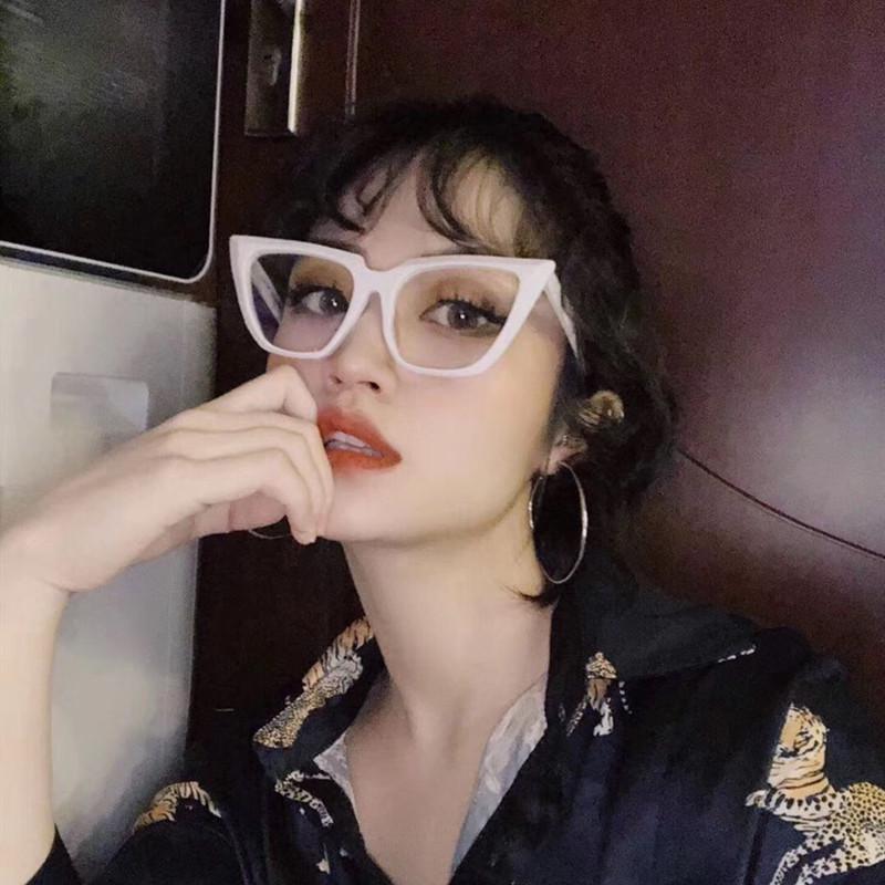 Fashion RMM Brand New Cat Eye Plain Glasses Anti Blue Light Glasses Frame Retro Big Frame Eyeglasses for Women