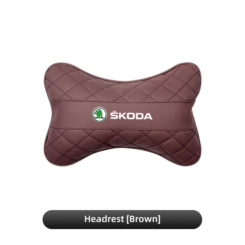 Accesorii Pernă Lombară Scaun Tetiere Piele Mașină Pentru Skoda Octavia Mk3 Fabia Yeti Kamiq Kodiaq Karoq Rapid Vrs Superb Scala